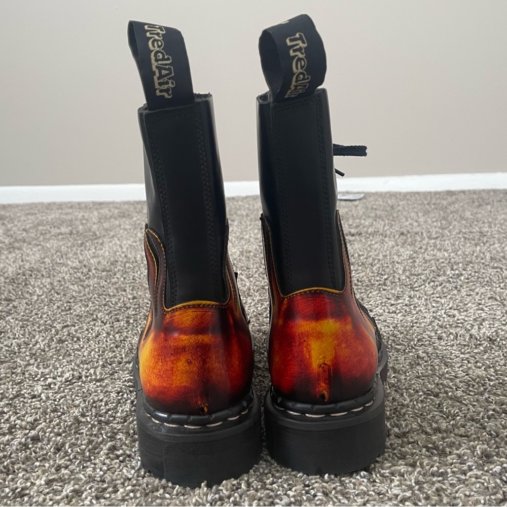 NEW Tredair Made in England Flame Fire Combat Boots 90s UK 5 US 7 MIE Vintage - Picture 8 of 13